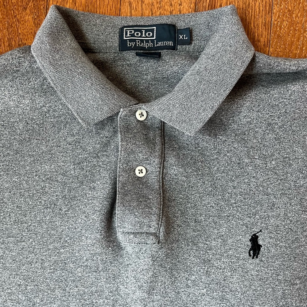 EUC - Men’s Polo by Ralph Lauren, Gray, XL - Picture 5 of 7